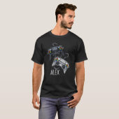 Alex Video Game Controller Online Gaming Gamer Pla T-shirt (Voorkant volledig)