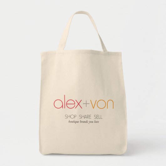 alex+von Canvas Grocery Bag Tote Bag (Voorkant)