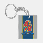 Alex, wat jongens zijn, knight crest custom sleutelhanger (Voorkant Links)
