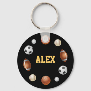 Alex World of Sports Sleutelhanger - zwart