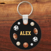 Alex World of Sports Sleutelhanger - zwart (Voorkant)