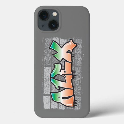 ALEX Your Name Graffiti Brick Wall Paint Splatter Case-Mate iPhone Case (Achterkant)