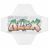 ALEX Your Name Graffiti Brick Wall Paint Splatter Voetbal (Enkel)
