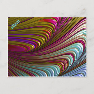 ALEXA ~ 3D Fractal Design Pattern ~ Snoep Treat ~ Briefkaart