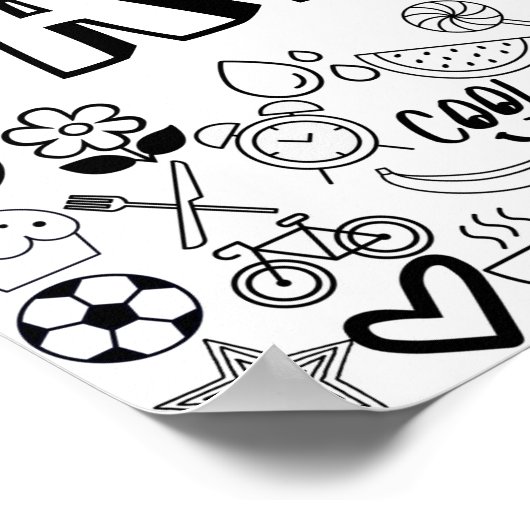 'ALEXA' Color-it-Yourself-contourontwerp Poster (Hoek)