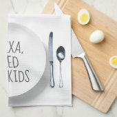 Alexa Command Humor on White Theedoek (Quarter Fold)