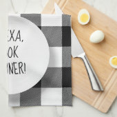 Alexa Command humor op buffelplein Theedoek (Quarter Fold)