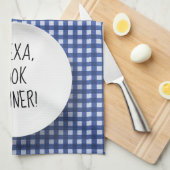 Alexa Command humor op gingham Theedoek (Quarter Fold)