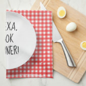 Alexa Command humor op rode gingham Theedoek (Quarter Fold)