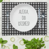 Alexa Command humor voor afwas Theedoek (Gevouwen)