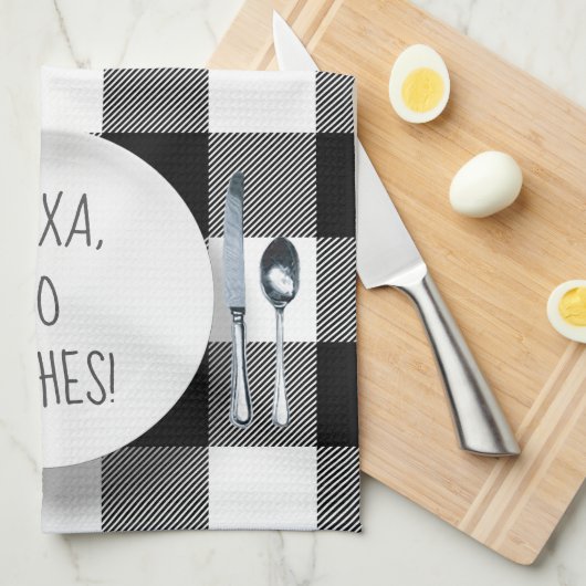 Alexa Command humor voor afwas Theedoek (Quarter Fold)