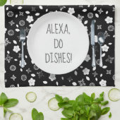 Alexa Command humor voor afwas Theedoek (Gevouwen)