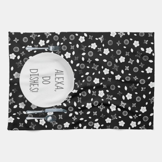 Alexa Command humor voor afwas Theedoek (Horizontaal)