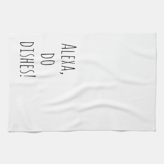 Alexa Command humor voor afwasmachines Theedoek (Horizontaal)