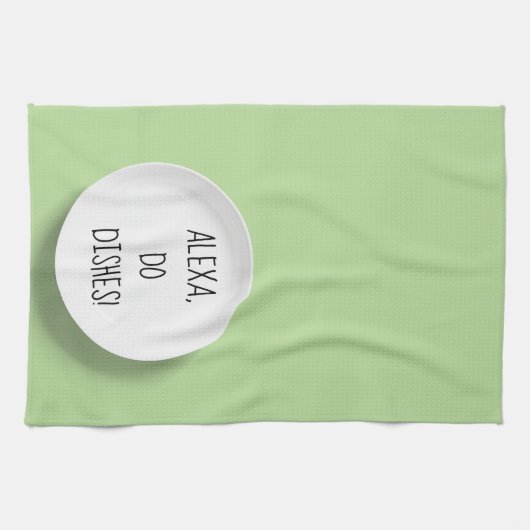 Alexa Command humor voor afwasmachines Theedoek (Horizontaal)