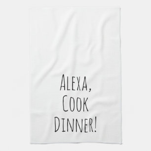 Alexa Command humor voor het koken Theedoek