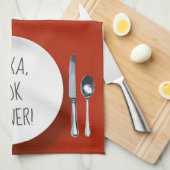 Alexa Command humor voor het kookdiner Theedoek (Quarter Fold)