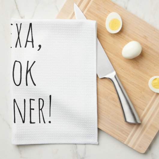 Alexa Command humor voor koken Theedoek (Quarter Fold)
