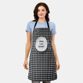 Alexa commando op wit bord schort (Gedragen)