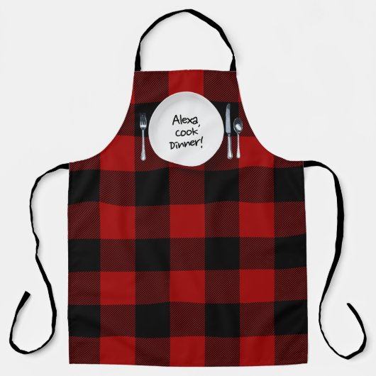 Alexa commando over buffelvleid schort (Voorkant)