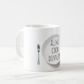 Alexa controle commando voor koken diner koffiemok (Voorkant links)