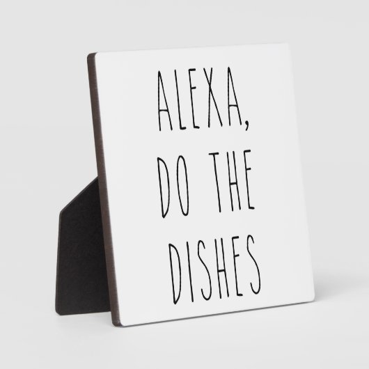 Alexa doet de afwas | Keukenbordje Fotoplaat (Voorkant)