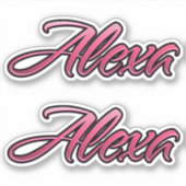 Alexa faded pink Aufkleber Sticker Stickerset (Voorkant)