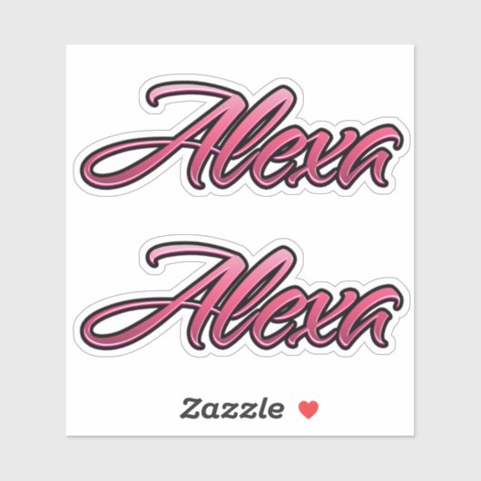 Alexa faded pink Aufkleber Sticker Stickerset (Vel)
