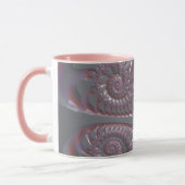 ALEXA ~ GLANZEND 3D Zany Roze Zilver ~ Mok (Links)