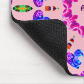 ALEXA ~ Glitterend Hartpatroon ~ Gepersonaliseerd  Muismat (Hoek)