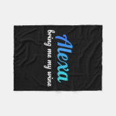 Alexa Grappig Quote Breng me mijn wijn Fleece Deken (Voorkant (Horizontaal))