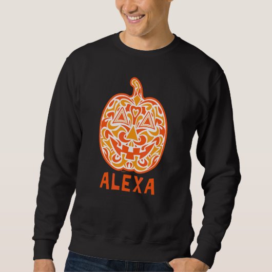 Alexa Halloween Suiker Schedel Ontwerp Trui (Voorkant)