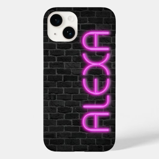 ALEXA in PINK Neon Lights Case-Mate iPhone Case (Achterkant)