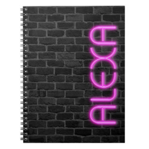 ALEXA in PINK Neon Lights Notitieboek
