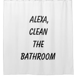 Alexa, maak de badkamer schoon douchegordijn