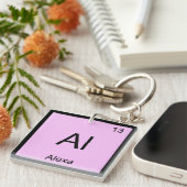 Alexa Name Chemistry Element Periodic Table Sleutelhanger (Voorkant Rechts)