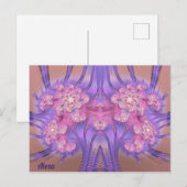 ALEXA ~ Pastel roze en Paars 3D-ontwerp ~ Briefkaart (Voorkant / Achterkant)
