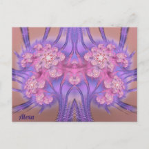 ALEXA ~ Pastel roze en Paars 3D-ontwerp ~