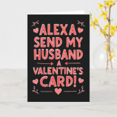 Alexa Send My Husband Valentine Card Kaart (Gele Bloem)