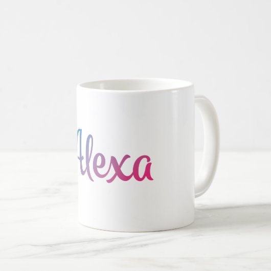Alexa Stylish Cursive Koffiemok (Voorkant rechts)