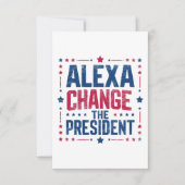 Alexa Verander het President Grappig Politiek Bedankkaart (Voorkant)