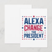 Alexa Verander het President Grappig Politiek Bedankkaart (Voorkant / Achterkant)