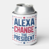 Alexa Verander het President Grappig Politiek Blikjeskoeler (Blikje Voorkant)