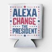 Alexa Verander het President Grappig Politiek Blikjeskoeler (Voorkant)