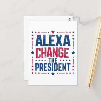 Alexa Verander het President Grappig Politiek Briefkaart