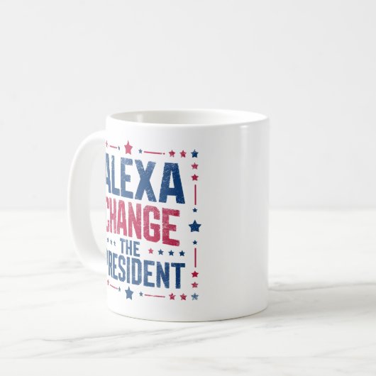 Alexa Verander het President Grappig Politiek Koffiemok (Voorkant links)