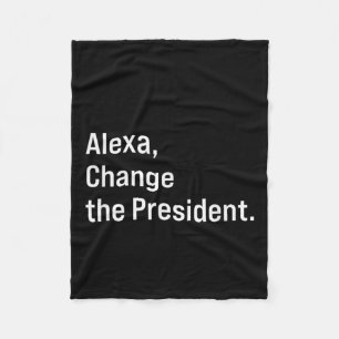 Alexa, verander het President tegen Trump Fleece Deken