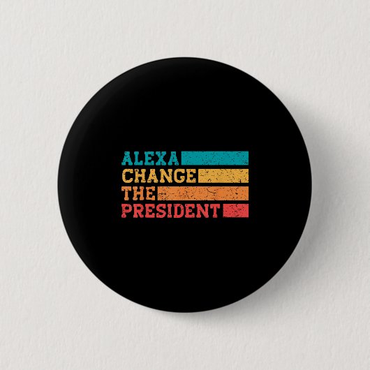 Alexa verander het President Trump Funny Elections Ronde Button 5,7 Cm (Voorkant)