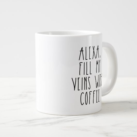 Alexa vult mijn zegen met Coffee Rae Dunn geïnspir Grote Koffiekop (Voorkant rechts)