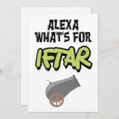 Alexa Wat is Iftar Ramadan Grappige Meme Feestdagenkaart (Voorkant / Achterkant)